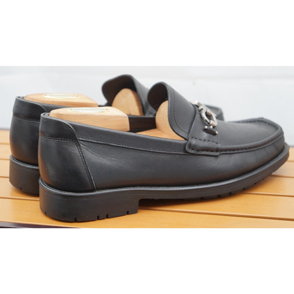 Salvatore Ferragamo David Gancini bit loafers Black Leather Loafers Size 9.5 main image 10